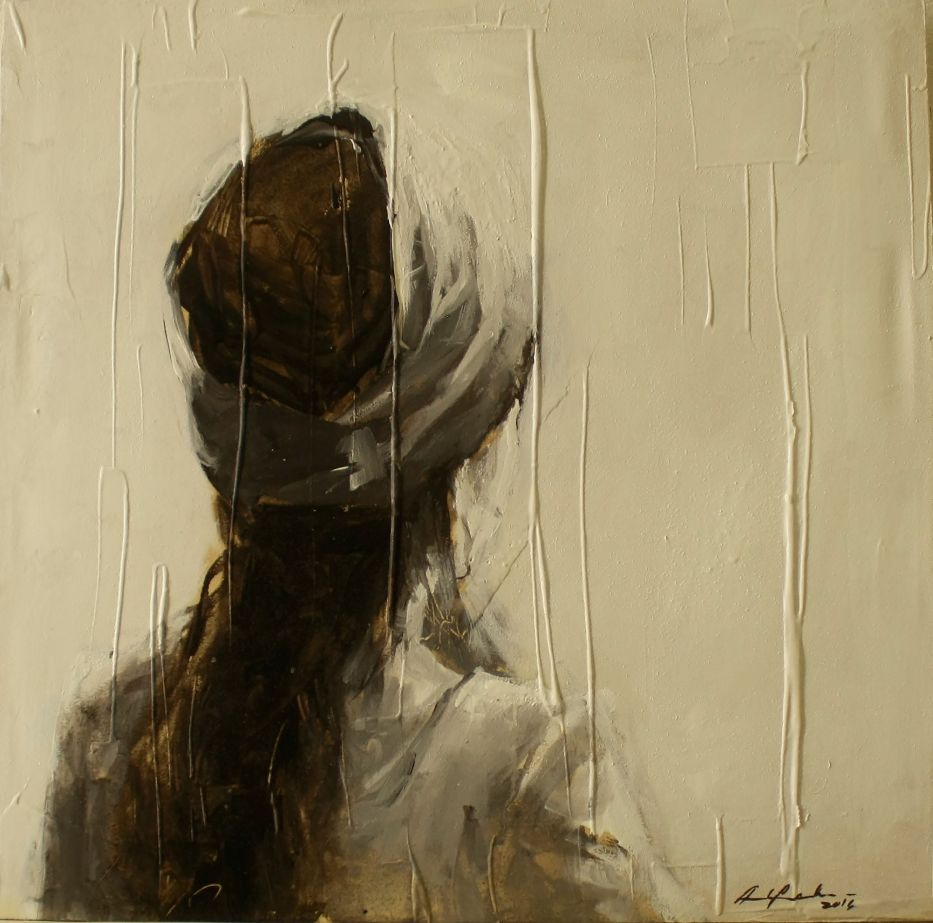 Contemplando El Silencio 2016. 50 x 50 cm. Acrílico sobre lienzo