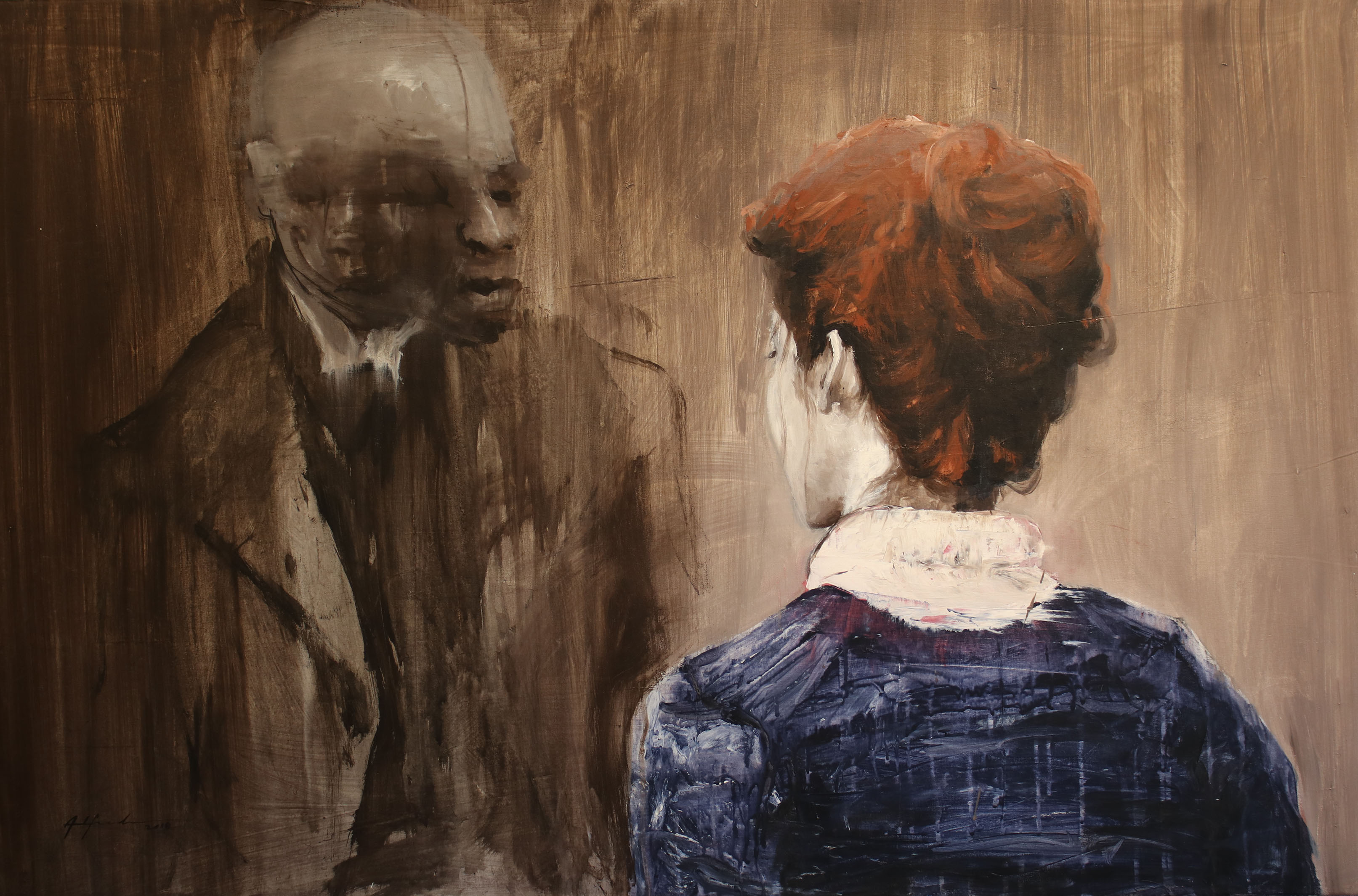 Dos caras. 2018. 80 x 120 cm. acrílico lienzo