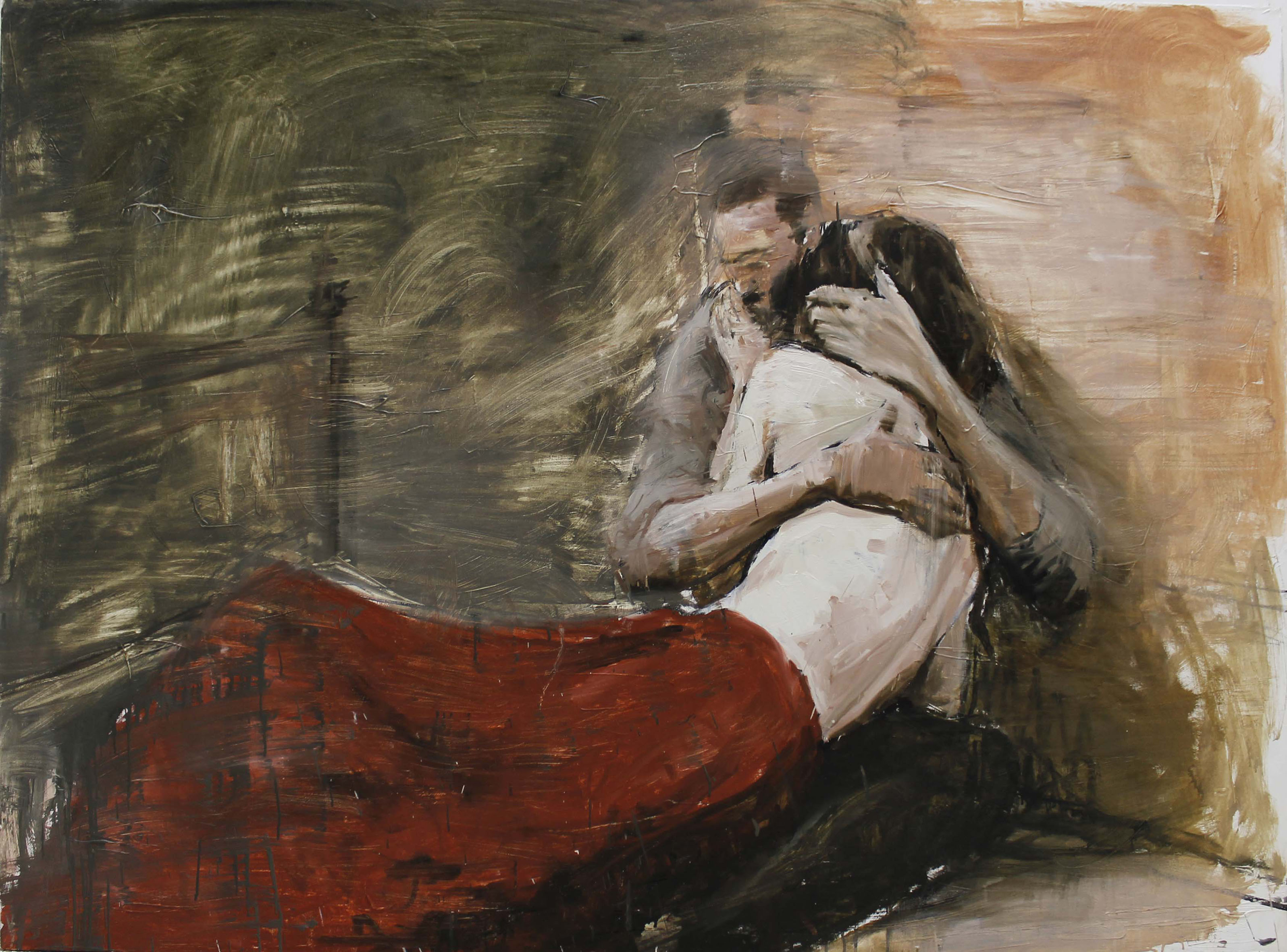 En la habitación. 2021. 130 x 180 cm. Óleo sobre lienzo.