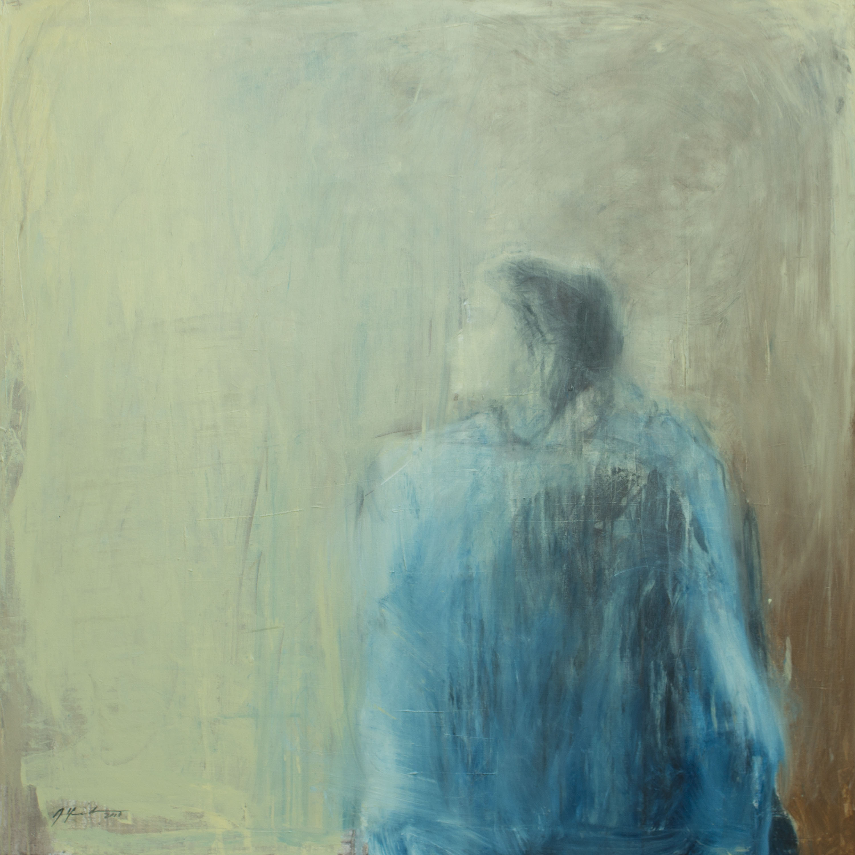 En la luz. 2018. 130 x 13 cm. Óleo sobre lienzo