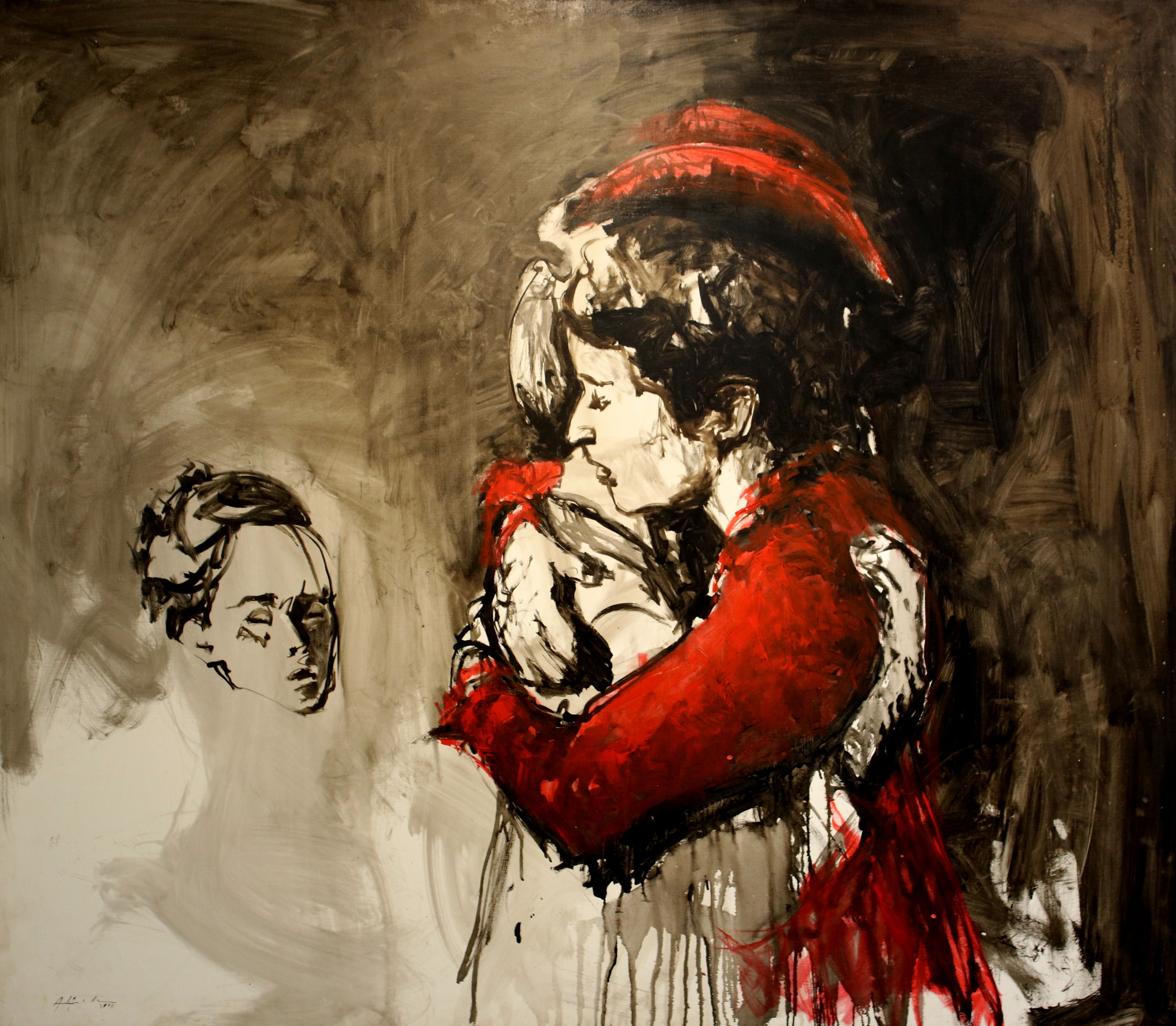 Reencuentro. 2016. 130 x 150 cm. Óleo sobre lienzo. Disponible