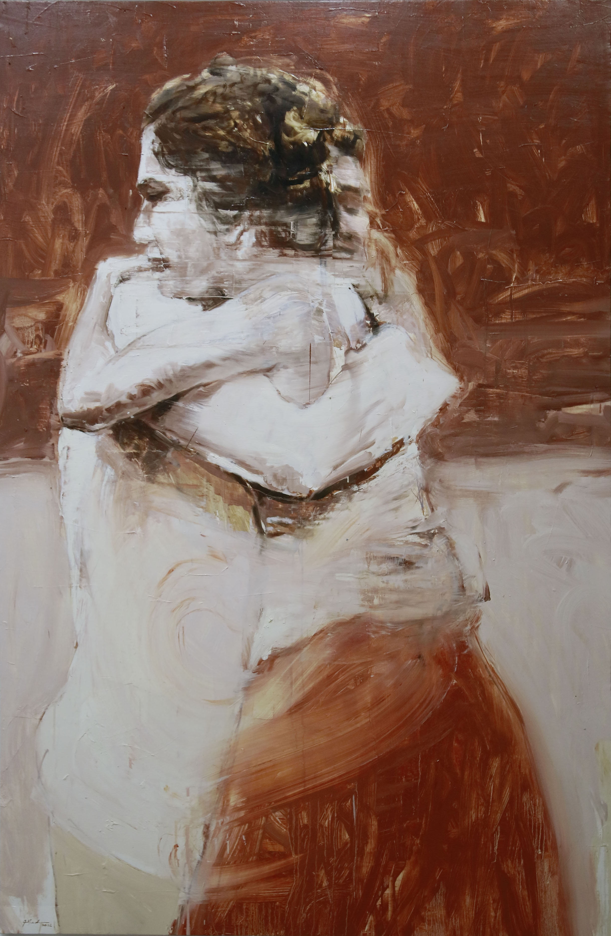 ST. De la serie Contacto. 2022. 180 x 125 cm. Óleo sobre lienzo.