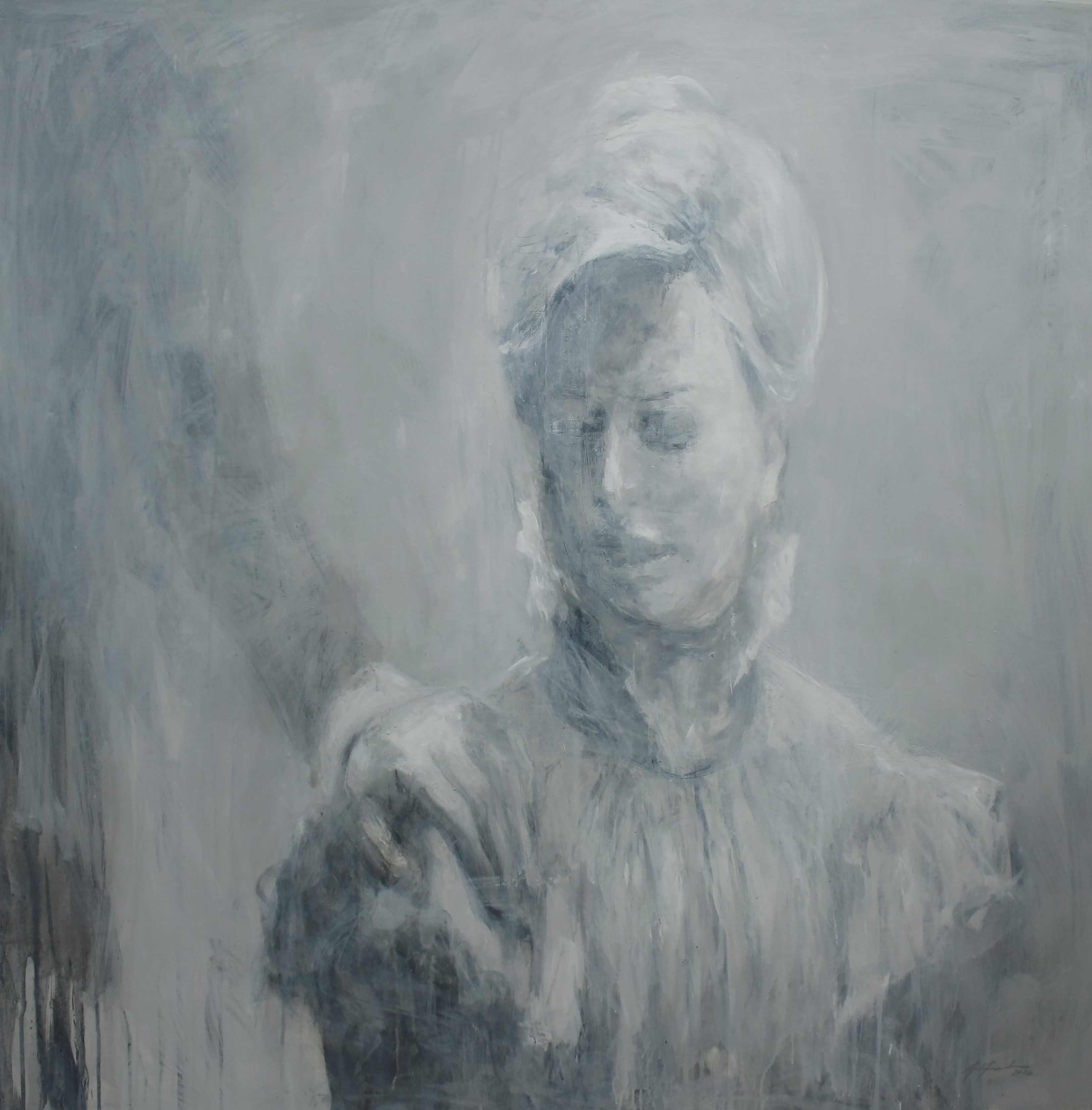 Súbita sensación. 2016. 130 x 130 cm. Acrílico sobre lienzo