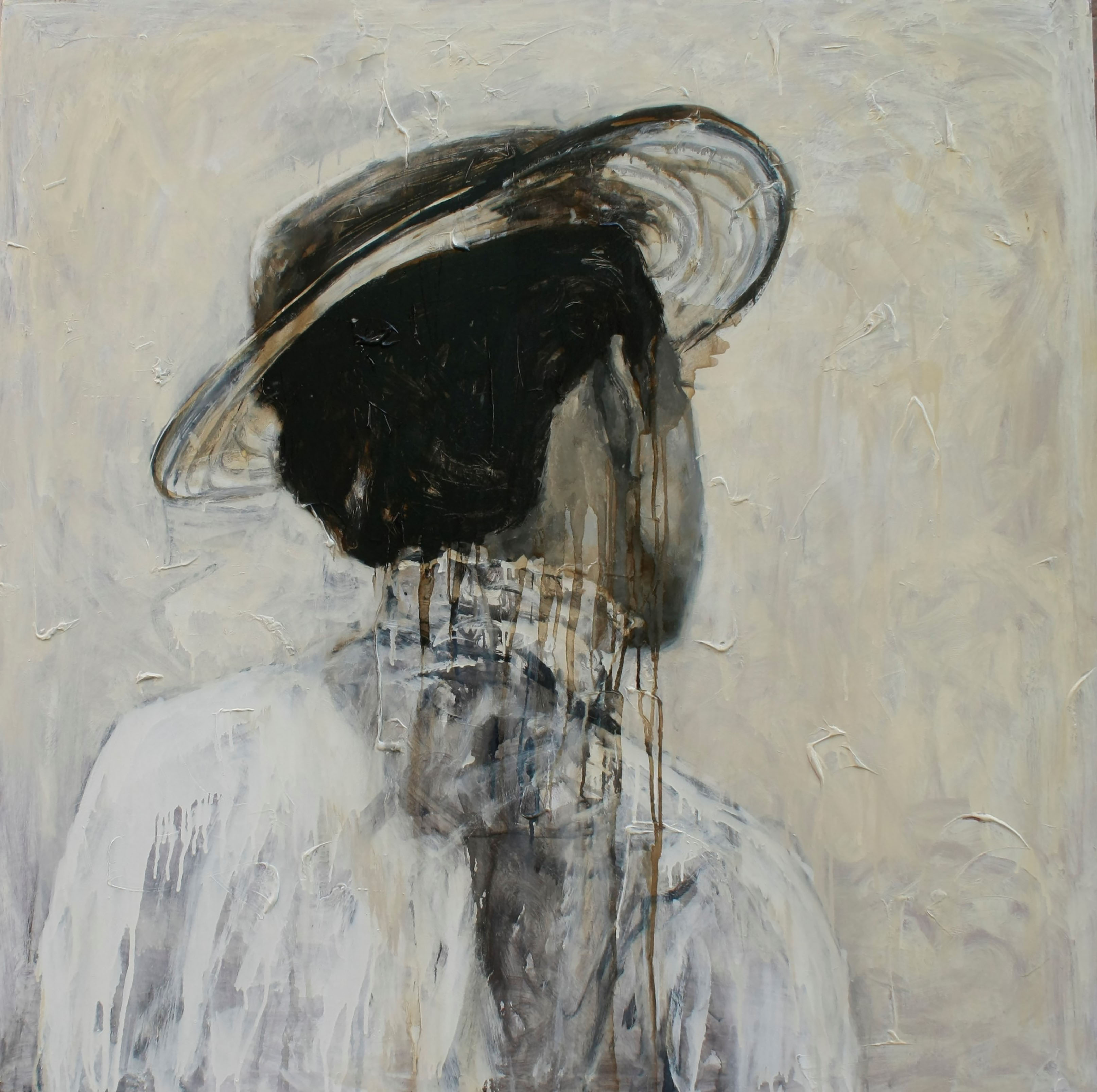 Tarde de Invierno 2015. 130x130 cm. Mixta sobre lienzo