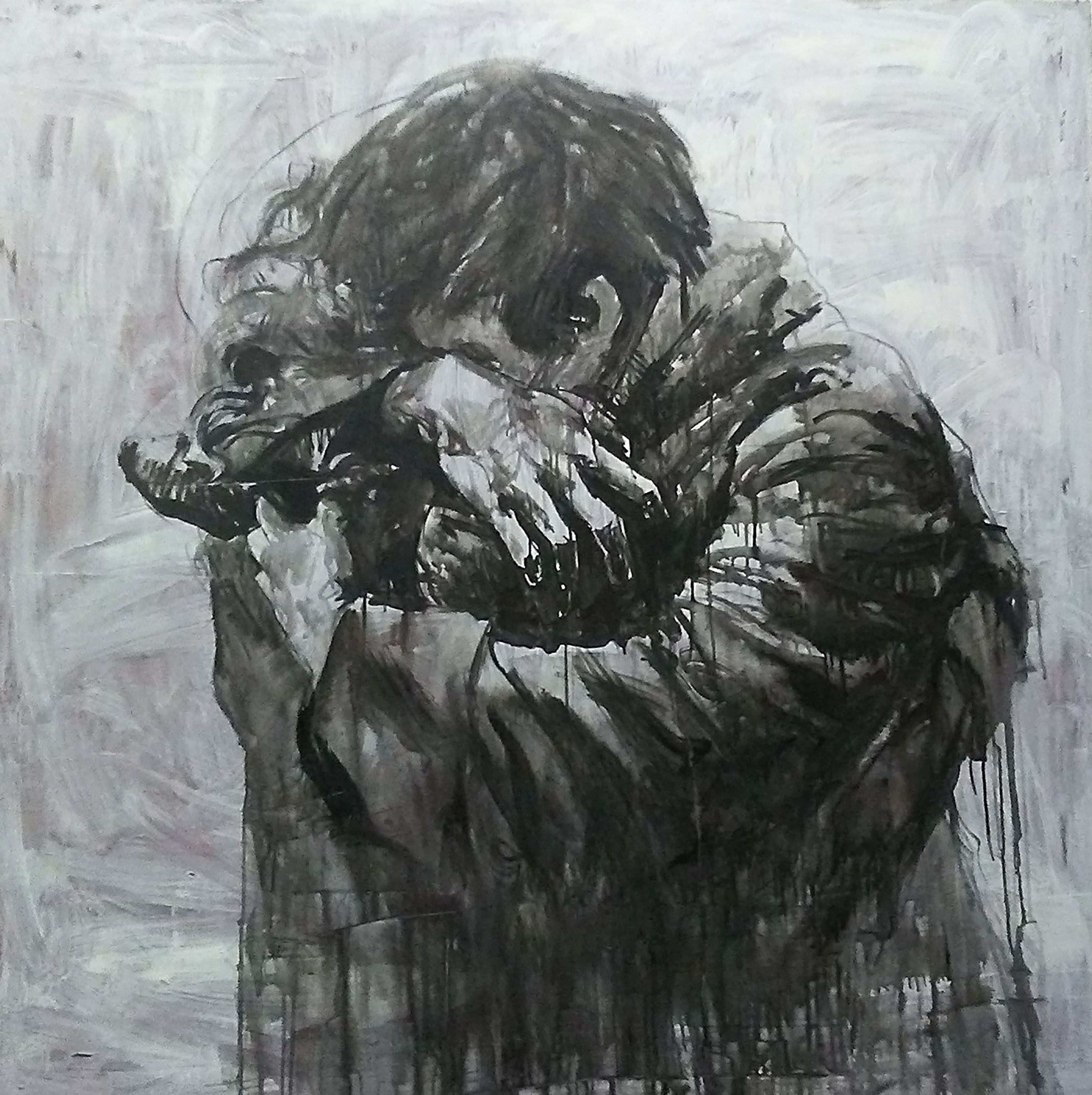 Un golpe de paz. 2018. 150 x 150 cm. Mixta sobre lienzo