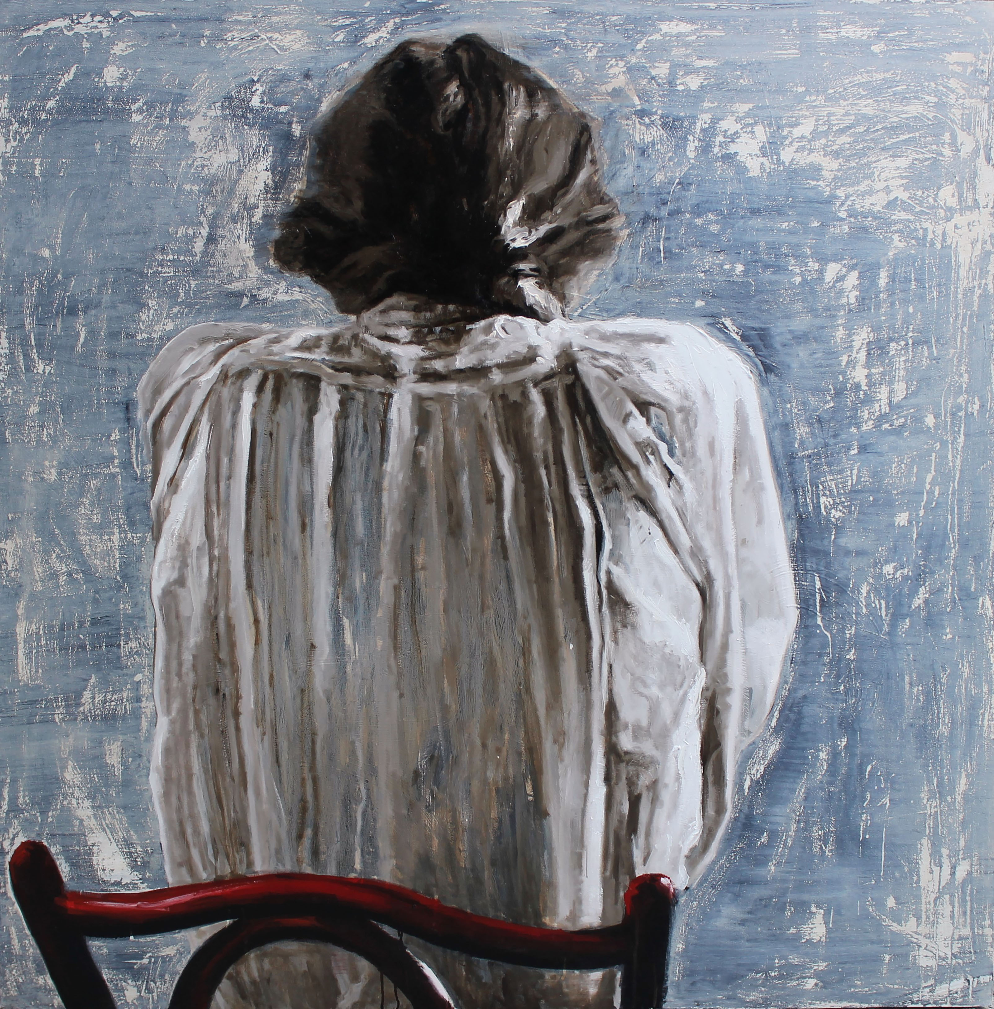 En la silla 2017 Mixta s Lienzo 150 x 150 cm