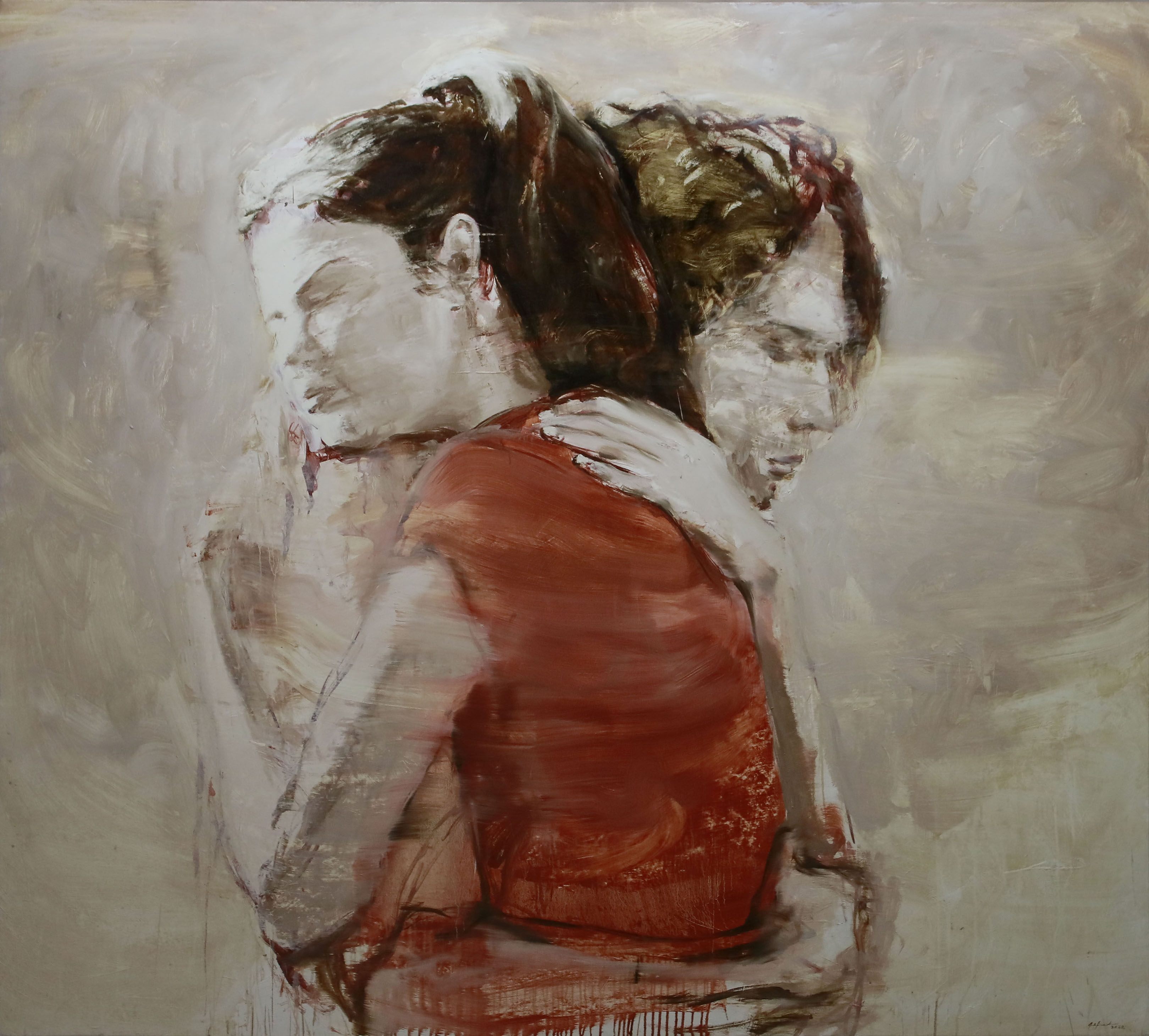 st. de la serie Contacto. 2022. 185 x 200 cm. Óleo sobre lienzo.